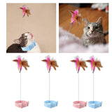 Maxbell Cat Feather Teaser Collar Hands Free Funny Indoor Cats Teasing Wand 1pcs Pink