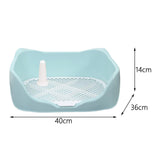 Maxbell Dog Potty Tray with Removable Post Size 40x36x14cm Dog Training Toilet Sky Blue