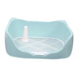 Maxbell Dog Potty Tray with Removable Post Size 40x36x14cm Dog Training Toilet Sky Blue
