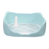 Maxbell Dog Potty Tray with Removable Post Size 40x36x14cm Dog Training Toilet Sky Blue