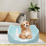 Maxbell Dog Potty Tray with Removable Post Size 40x36x14cm Dog Training Toilet Sky Blue