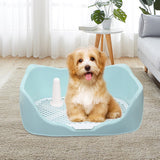 Maxbell Dog Potty Tray with Removable Post Size 40x36x14cm Dog Training Toilet Sky Blue