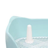 Maxbell Dog Potty Tray with Removable Post Size 40x36x14cm Dog Training Toilet Sky Blue