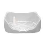 Maxbell Dog Potty Tray with Removable Post Size 40x36x14cm Dog Training Toilet Light Grey