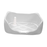 Maxbell Dog Potty Tray with Removable Post Size 40x36x14cm Dog Training Toilet Light Grey