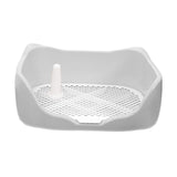 Maxbell Dog Potty Tray with Removable Post Size 40x36x14cm Dog Training Toilet Light Grey