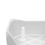 Maxbell Dog Potty Tray with Removable Post Size 40x36x14cm Dog Training Toilet Light Grey