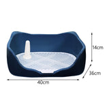 Maxbell Dog Potty Tray with Removable Post Size 40x36x14cm Dog Training Toilet Blue