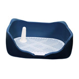 Maxbell Dog Potty Tray with Removable Post Size 40x36x14cm Dog Training Toilet Blue