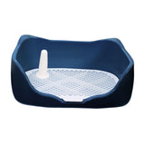Maxbell Dog Potty Tray with Removable Post Size 40x36x14cm Dog Training Toilet Blue