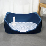 Maxbell Dog Potty Tray with Removable Post Size 40x36x14cm Dog Training Toilet Blue