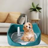 Maxbell Dog Potty Tray with Removable Post Size 40x36x14cm Dog Training Toilet Green