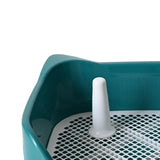 Maxbell Dog Potty Tray with Removable Post Size 40x36x14cm Dog Training Toilet Green