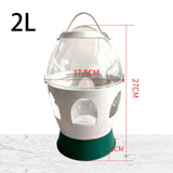 Maxbell Pigeon Water Dispenser Feeder Bird Feeding Drinker for Parrot Dove Parakeet 2L Gray 27cmx17.5cm