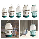 Maxbell Pigeon Water Dispenser Feeder Bird Feeding Drinker for Parrot Dove Parakeet 2L Gray 27cmx17.5cm