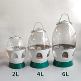 Maxbell Pigeon Water Dispenser Feeder Bird Feeding Drinker for Parrot Dove Parakeet 2L Gray 27cmx17.5cm
