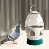 Maxbell Pigeon Water Dispenser Feeder Bird Feeding Drinker for Parrot Dove Parakeet 4L Gray 32.5cmx21cm