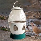 Maxbell Pigeon Water Dispenser Feeder Bird Feeding Drinker for Parrot Dove Parakeet 4L Gray 32.5cmx21cm