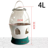 Maxbell Pigeon Water Dispenser Feeder Bird Feeding Drinker for Parrot Dove Parakeet 4L Gray 32.5cmx21cm