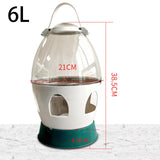 Maxbell Pigeon Water Dispenser Feeder Bird Feeding Drinker for Parrot Dove Parakeet 6L Gray 38.5cmx21cm
