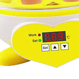 Maxbell Mini 9 Eggs Incubator Hatcher Machine for Hatching Chicken Parakeet Eggs Yellow