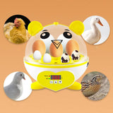 Maxbell Mini 9 Eggs Incubator Hatcher Machine for Hatching Chicken Parakeet Eggs Yellow