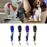 Maxbell dog Seat Belt car Accessories Travel Clip Strap Nylon 70cm Harness Blue