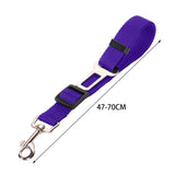Maxbell dog Seat Belt car Accessories Travel Clip Strap Nylon 70cm Harness Violet