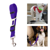 Maxbell dog Seat Belt car Accessories Travel Clip Strap Nylon 70cm Harness Violet