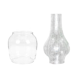 Maxbell Oil Lamp Chimney Lamp Shade Kerosene Glass for Light Fixtures Hotel Kitchen Crackle Shade