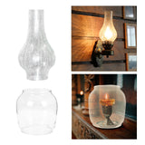 Maxbell Oil Lamp Chimney Lamp Shade Kerosene Glass for Light Fixtures Hotel Kitchen Crackle Shade