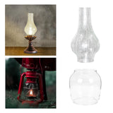 Maxbell Oil Lamp Chimney Lamp Shade Kerosene Glass for Light Fixtures Hotel Kitchen Crackle Shade