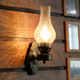 Maxbell Oil Lamp Chimney Lamp Shade Kerosene Glass for Light Fixtures Hotel Kitchen Crackle Shade