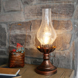 Maxbell Oil Lamp Chimney Lamp Shade Kerosene Glass for Light Fixtures Hotel Kitchen Crackle Shade