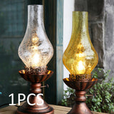 Maxbell Oil Lamp Chimney Lamp Shade Kerosene Glass for Light Fixtures Hotel Kitchen Crackle Shade