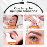 Maxbell Lash Light for Eyelash Extensions LED Floor Lamp for Facialist Eyebrows Black