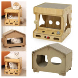 Maxbell Pet Cat Scratcher Board Bed Scratch Pad Pad Interactive Play Toy Durable Game Console