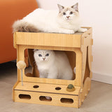 Maxbell Pet Cat Scratcher Board Bed Scratch Pad Pad Interactive Play Toy Durable Game Console