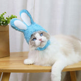 Maxbell rabbit Hat Headband Party Costume Accessory Headwear for Small Dogs Blue