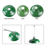 Maxbell Vintage Enamel Light Shade Bulb Guard Green Replacement Multi Functional 30cm Shallow