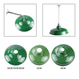 Maxbell Vintage Enamel Light Shade Bulb Guard Green Replacement Multi Functional 30cm Shallow