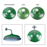 Maxbell Vintage Enamel Light Shade Bulb Guard Green Replacement Multi Functional 30cm Shallow