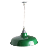 Maxbell Vintage Enamel Light Shade Bulb Guard Green Replacement Multi Functional 30cm Shallow