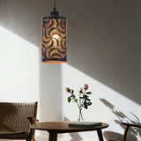 Maxbell Pendant Lamp Shade Clip On Chandelier Cover Metal Lampshade for Living Room Wave