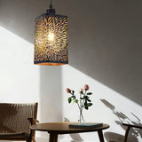 Maxbell Pendant Lamp Shade Clip On Chandelier Cover Metal Lampshade for Living Room Hollow out