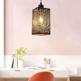 Maxbell Pendant Lamp Shade Clip On Chandelier Cover Metal Lampshade for Living Room Hollow out