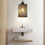 Maxbell Pendant Lamp Shade Clip On Chandelier Cover Metal Lampshade for Living Room Hollow out