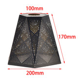 Maxbell Lamp Shade Wrought Iron Lampshade Metal Cage for Kitchen Home Decoration Meteor Point