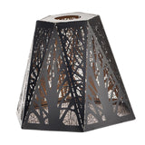 Maxbell Lamp Shade Wrought Iron Lampshade Metal Cage for Kitchen Home Decoration Forest Tree