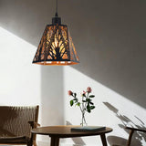 Maxbell Lamp Shade Wrought Iron Lampshade Metal Cage for Kitchen Home Decoration Forest Tree